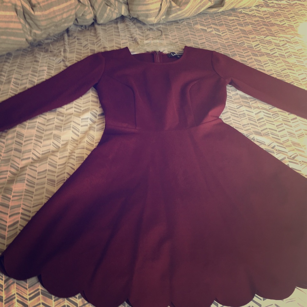 Lulu’s burgundy skater dress